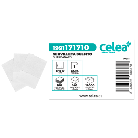 Servilleta Sulfito 17x17  1C P-100