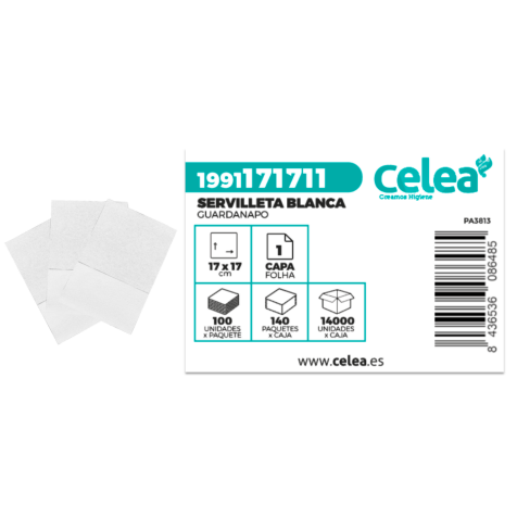 Servilleta Blanca 17x17  1C P-100