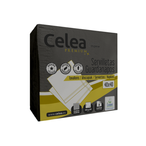 Servilleta Negra 40x40 2C PPP P-50