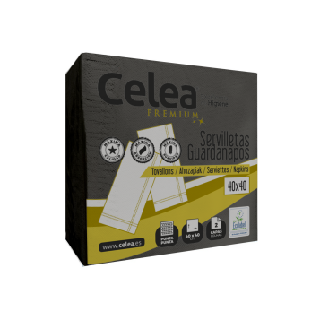 Servilleta Negra 40x40 - 2C 1/8 PPP P-50