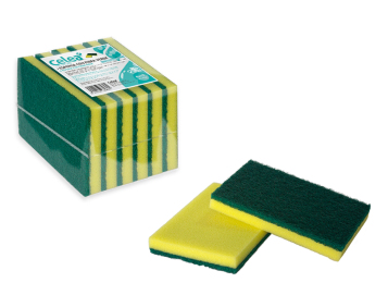 Esponja Amarilla con Fibra Verde Pack-6 - FP
