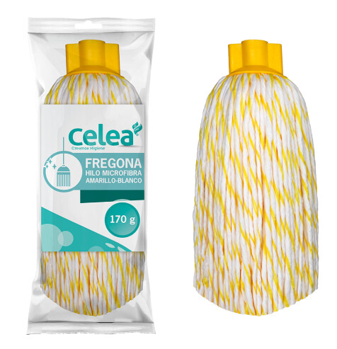 Fregona Hilo Microfibra Amarillo-Blanco 170 g