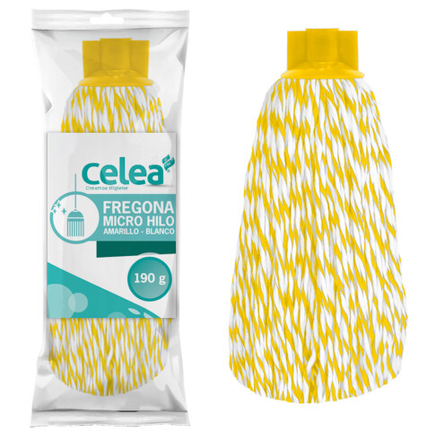 Fregona Micro Hilo Amarillo - Blanco 190 g