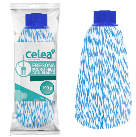 Fregona Micro Hilo Azul - Blanco 190 g
