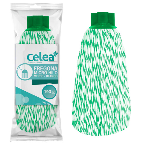 Fregona Micro Hilo Verde - Blanco 190 g
