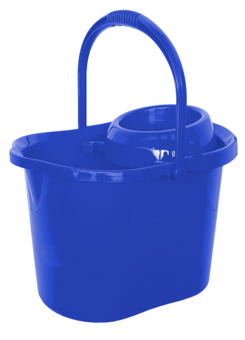 Cubo Semiovalado con Escurridor 15L- Azul