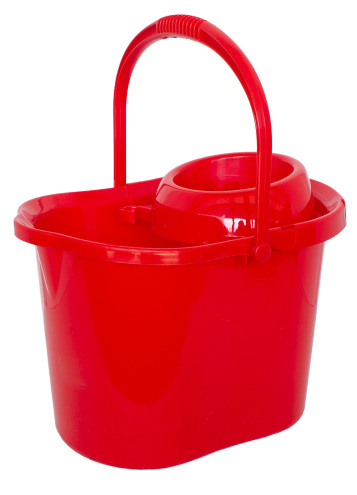 Cubo Semiovalado con Escurridor 15L- Rojo