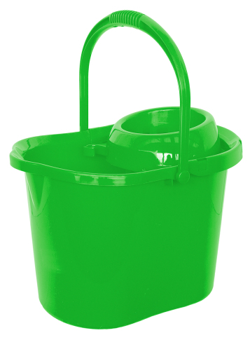 Cubo Semiovalado con Escurridor 15L- Verde