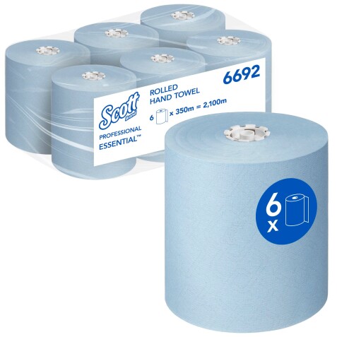 Bobina Secamanos Scott® Essential™ Azul 350 mts 1C