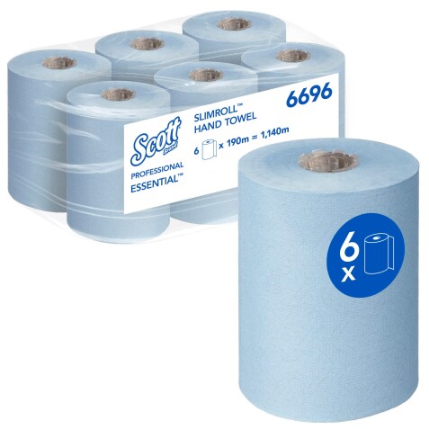 Bobina Secamanos Scott® Essential™ Slimroll™ Azul 190 mts 1C