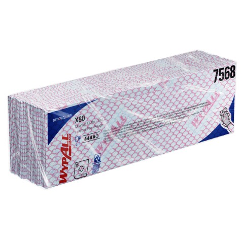 Paño WypAll® X80 Rojo Interplegada