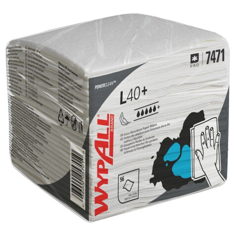 Paño WypAll® L40+ Blanco Plegado 1/4