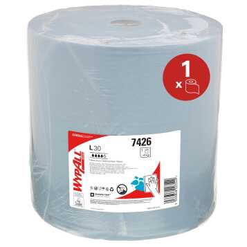 Paño WypAll® L30 Extra Azul Bobina